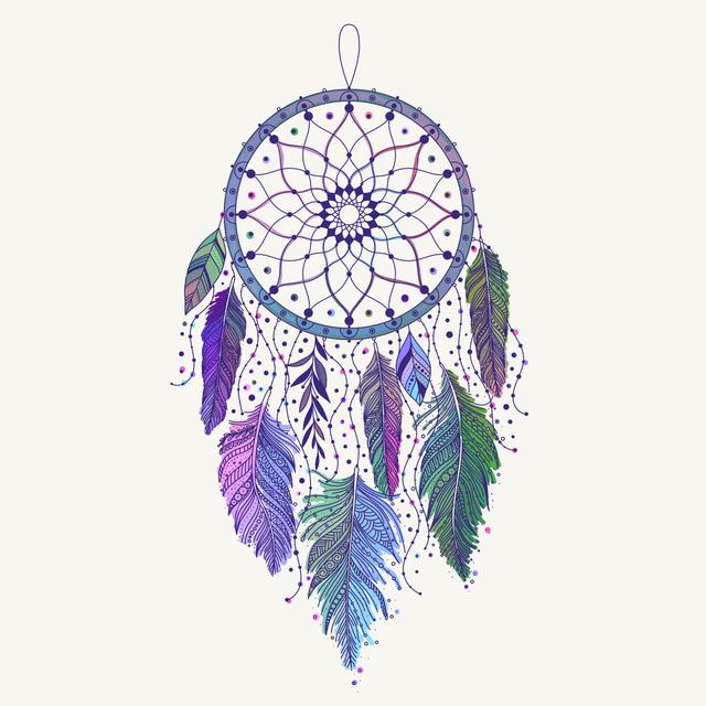 Dreamcatcher by Homodans - Wrapped Canvas Graphic Art Latitude Vive Size: 76cm H x 76cm W on Productcaster.