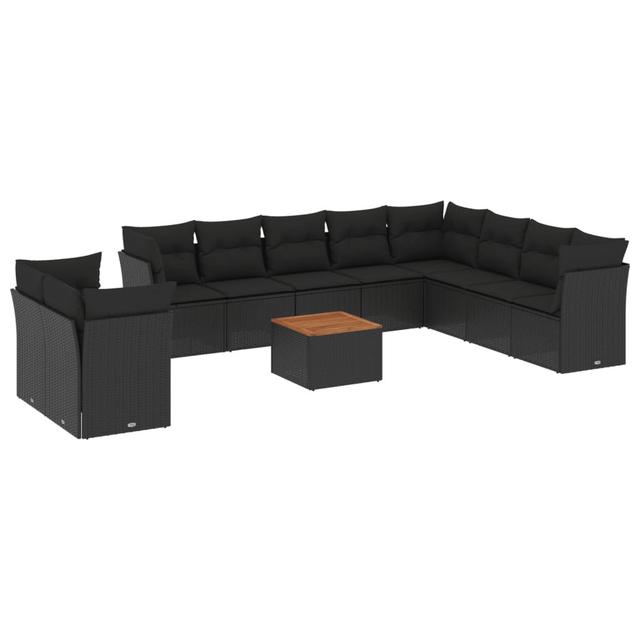 Gartensofa mit Kissen 17 Stories Farbe des Kissens: Schwarz, Rahmenfarbe: Schwarz on Productcaster.