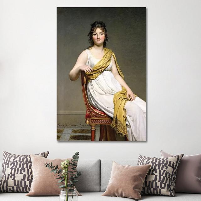 Portrait Of Madame Raymond De Verninac, 1798-99 by Jacques-Louis David - Wrapped Canvas Painting ClassicLiving Size: 152.4cm H x 101.6cm W x 3.81cm D on Productcaster.