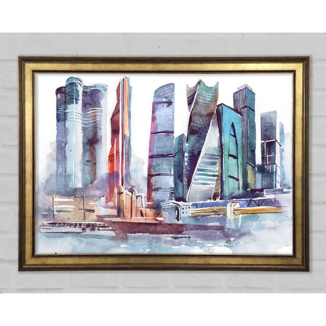 The City Harbour - Single Picture Frame Art Prints Ebern Designs Size: 21cm H x 29.7cm W x 1.5cm D on Productcaster.