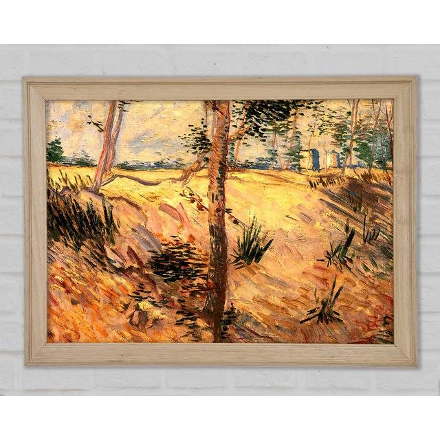 Van Gogh Trees In A Field On A Sunny Day - Print Rosalind Wheeler Size: 42cm H x 59.7cm W x 1.5cm D on Productcaster.