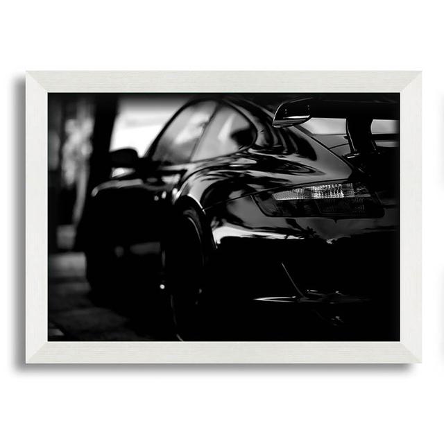 Pembrooke Porsche in Black - Single Picture Frame Art Prints Latitude Run Size: 21cm H x 29.7cm W x 10cm D on Productcaster.