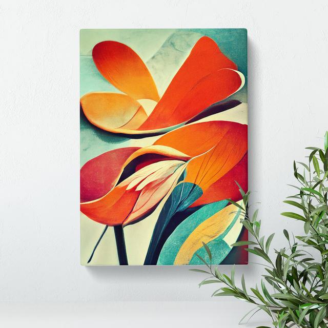 Flowers Abstract No.2 - Wrapped Canvas Graphic Art 17 Stories Size: 76cm H x 50cm W x 3cm D on Productcaster.