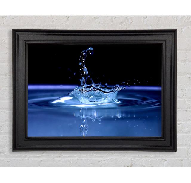 Water Splash Delight Blue Framed Print 17 Stories Size: 59.7cm H x 84.1cm W on Productcaster.