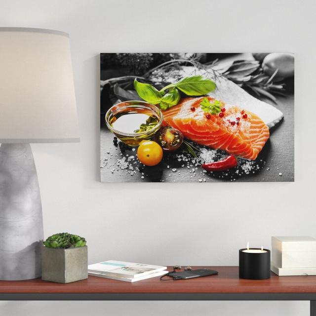 Leinwandbild „Gourmet Seelachsfilet" East Urban Home Größe: 60 cm H x 80 cm B on Productcaster.