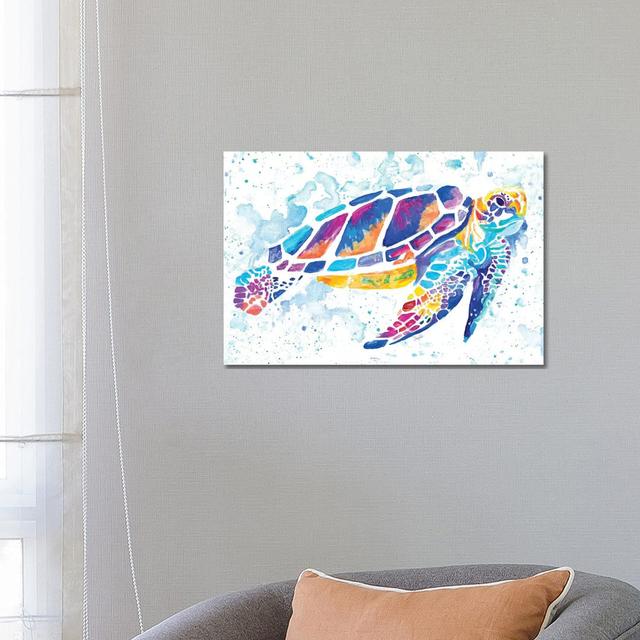 Vibrant Sea Turtle by Chelsea Goodrich - Wrapped Canvas Painting 17 Stories Size: 45.72cm H x 66.04cm W x 1.91cm D on Productcaster.