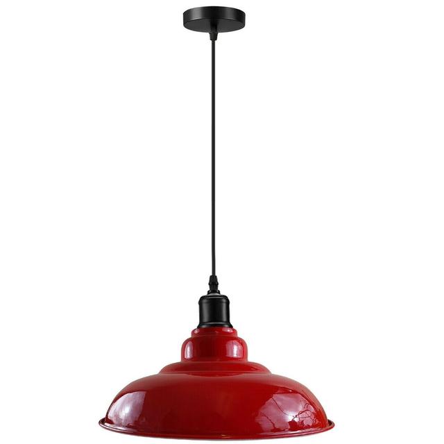 Quinnesec 1-Light Dome Pendant Williston Forge Finish: Red on Productcaster.