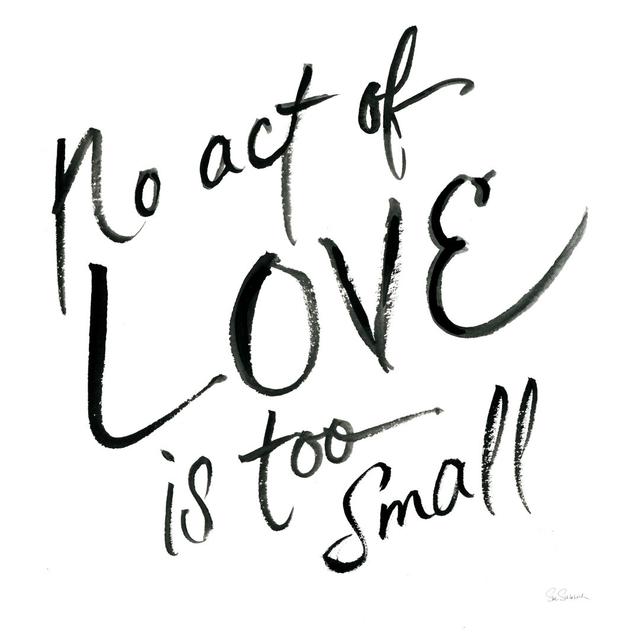 No Act Too Small - Typography Happy Larry Size: 30cm H x 30cm W on Productcaster.