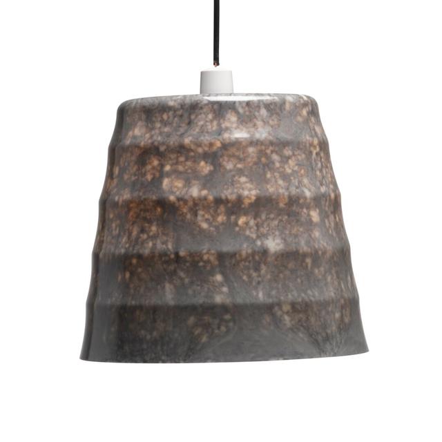 25cm H x 27.5cm W Faux Leather Bell Pendant Shade Brambly Cottage Colour: Grey on Productcaster.