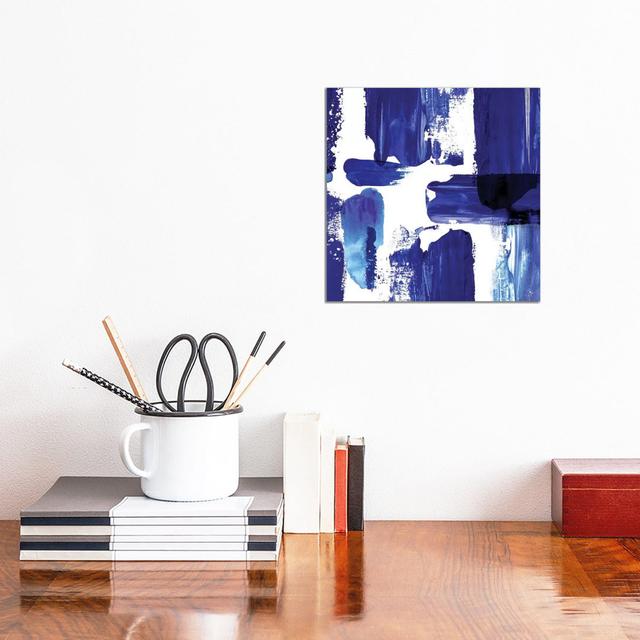 Indigo Abstract III by Northern Lights - Wrapped Canvas Graphic Art Metro Lane Size: 30.48cm H x 30.48cm W x 1.9cm D on Productcaster.