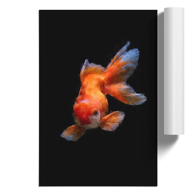 Chinese Golden Fish - No Frame Painting East Urban Home Size: 30cm H x 21cm W x 0.1cm D on Productcaster.