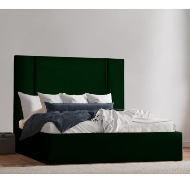 Angustain Upholstered Bed Fairmont Park Size: Kingsize (5'), Upholstery: Emerald on Productcaster.