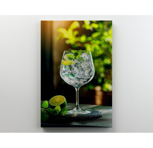 Gin und Tonic Drink - Druck auf Leinwand ohne Rahmen ClassicLiving Größe: 80,5 cm H x 48,5 cm B on Productcaster.