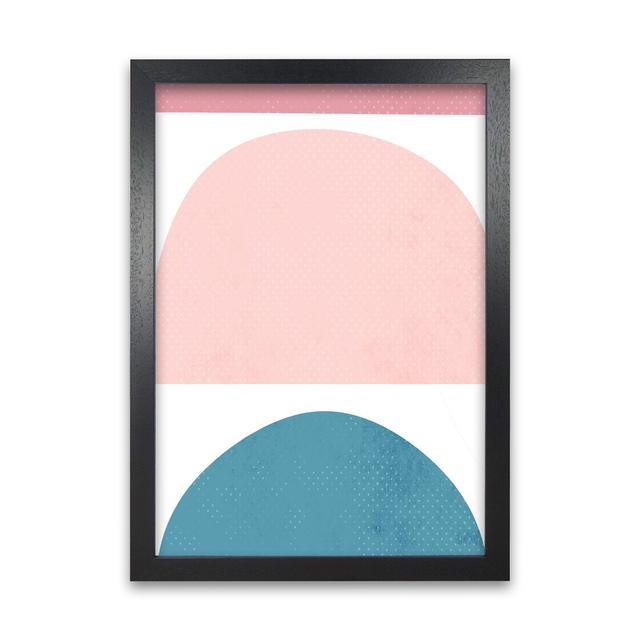 Abstract Blue And Pink Original - Print Norden Home Size: 42cm H x 30cm W x 3cm D, Frame Option: Black Frame on Productcaster.