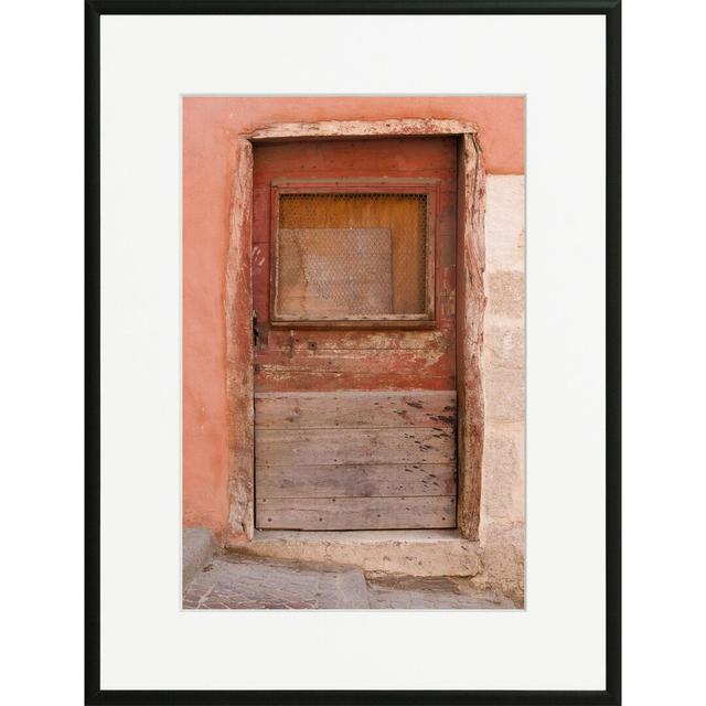 Gerahmtes Poster „Doors Provence 3“ von Philippe David, Fotodruck East Urban Home Rahmenfarbe: Satin-Schwarz on Productcaster.