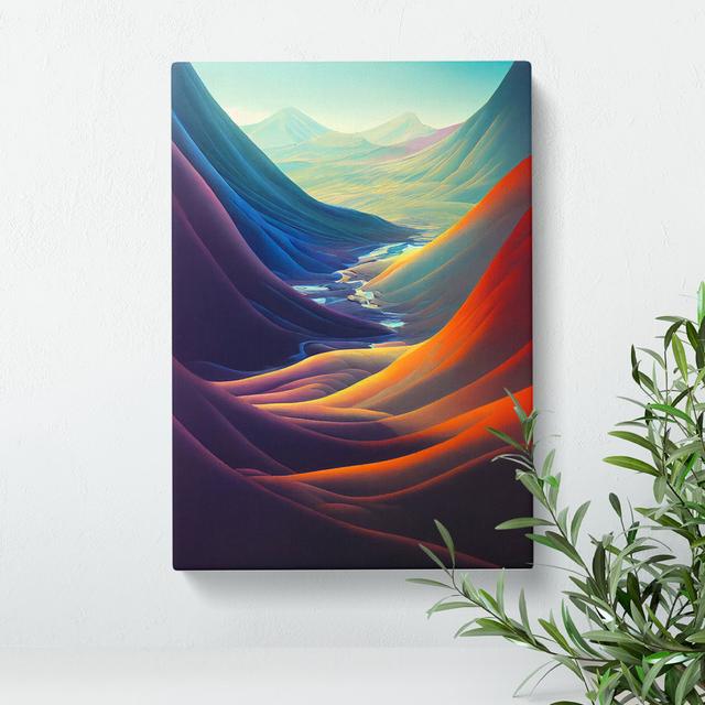 XC1022-1623X Colourful River Landscape No.1 - Wrapped Canvas Graphic Art Alpen Home Size: 60cm H x 40cm W x 3cm D on Productcaster.