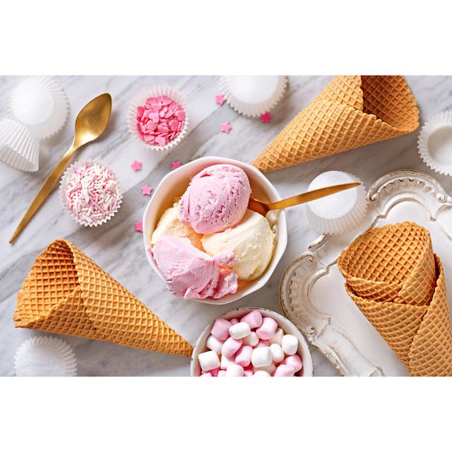 Ice Cream Ingredients by Virtustudio - Wrapped Canvas Photograph 17 Stories Size: 51cm H x 76cm W on Productcaster.