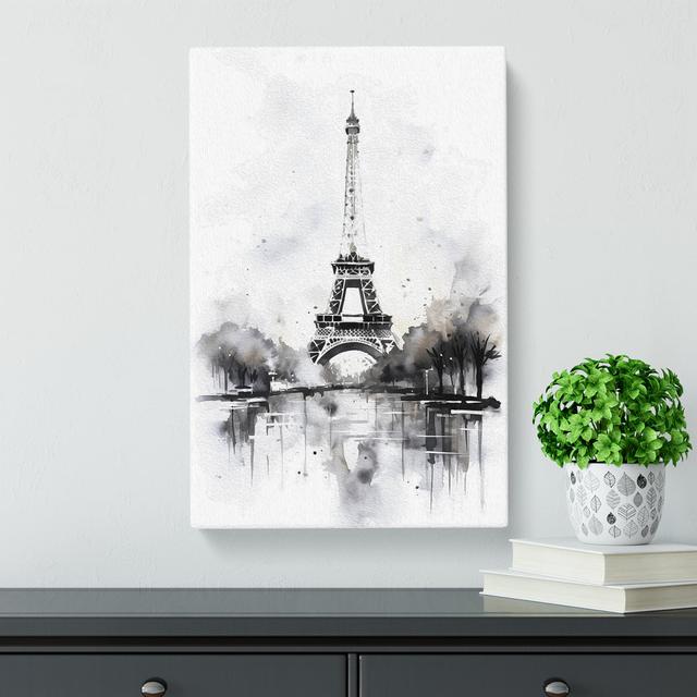 Eiffel Tower Gestural - Print Marlow Home Co. Size: 76cm H x 50cm W x 3cm D on Productcaster.