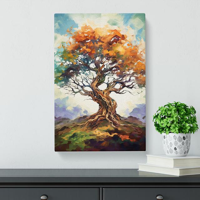 Oak Tree Gestural - Art Prints Marlow Home Co. Size: 60cm H x 40cm W x 3cm D on Productcaster.