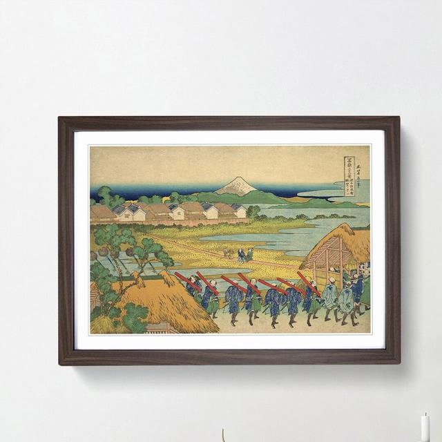 Fuji Seen in the Distance by Katsushika Hokusai - Picture Frame Painting Print East Urban Home Frame Option: Walnut Framed, Size: 27cm H x 36cm W x 2c on Productcaster.