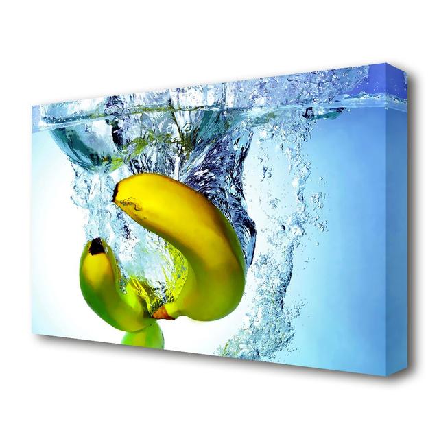 Banana Splash Kitchen - Photographic Print on Canvas East Urban Home Size: 66 cm H x 101.6 cm W on Productcaster.