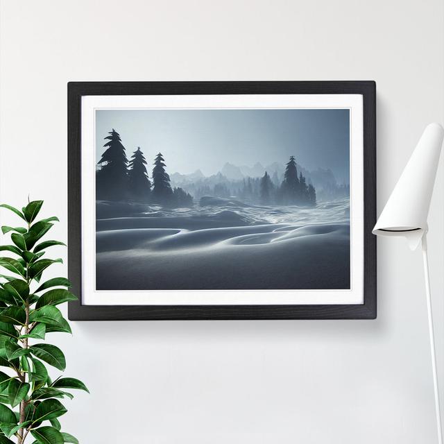 Magnificent Winter Mountains - Picture Frame Graphic Art Alpen Home Frame Colour: Black, Size: 46cm H x 64cm W x 2cm D on Productcaster.