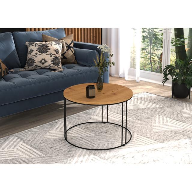 Samford Coffee Table Fairmont Park Table Base Colour: Black, Table Top Colour: Artisan on Productcaster.