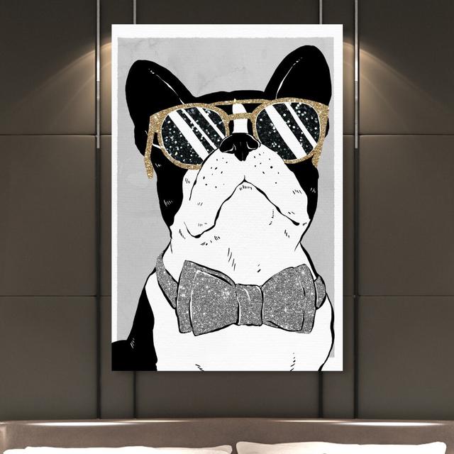 'Stylish Pup Tall' Graphic Art on Wrapped Canvas East Urban Home Size: 91.4 cm H x 61 cm W on Productcaster.