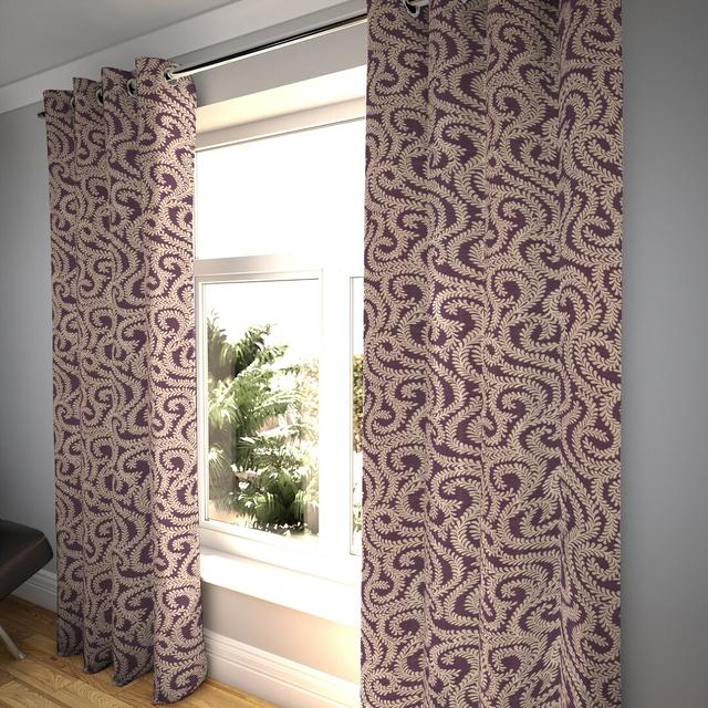 Holoman Tailored Eyelet Blackout Thermal Curtains (Set of 2) Ophelia & Co. Panel Size: Width 167 x Drop 182cm, Colour: Aubergine Purple on Productcaster.