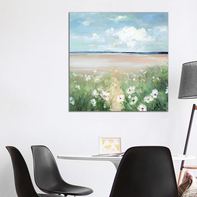 Ocean Wildflowers House of Hampton Size: 93.98cm H x 93.98cm W x 1.91cm D on Productcaster.