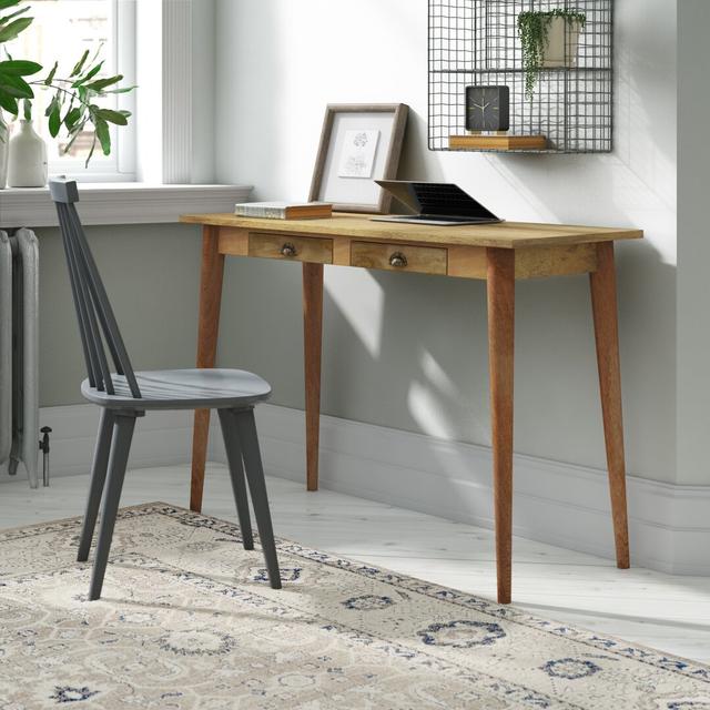 Akins Solid Wood Top Writing Desk Three Posts on Productcaster.