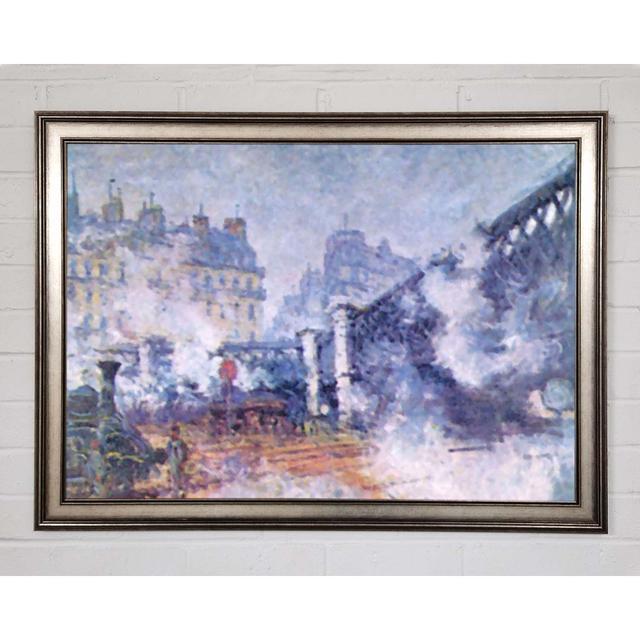 The Europe Bridge Saint Lazare Station In Paris - Single Picture Frame Art Prints Astoria Grand Size: 59.7cm H x 84.1cm W x 1.5cm D, Format: Gunmetal on Productcaster.