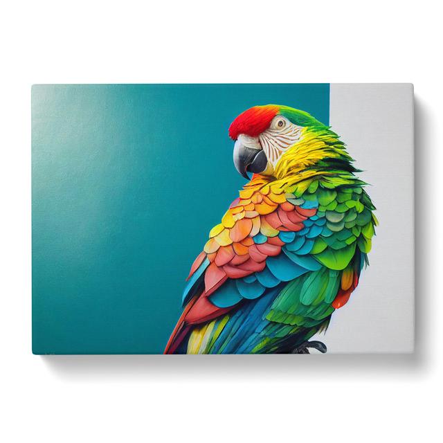 Captivating Parrot - Wrapped Canvas Painting 17 Stories Size: 40cm H x 60cm W x 3cm D on Productcaster.