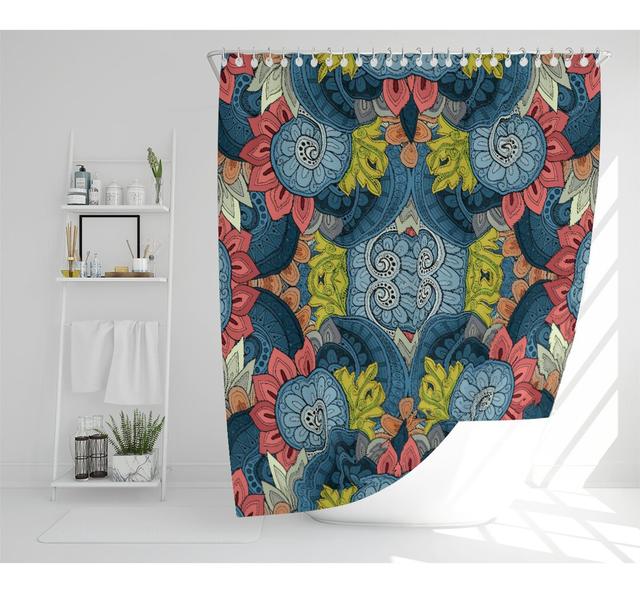 Shropshire Polyester Shower Curtain Set Rosalind Wheeler on Productcaster.