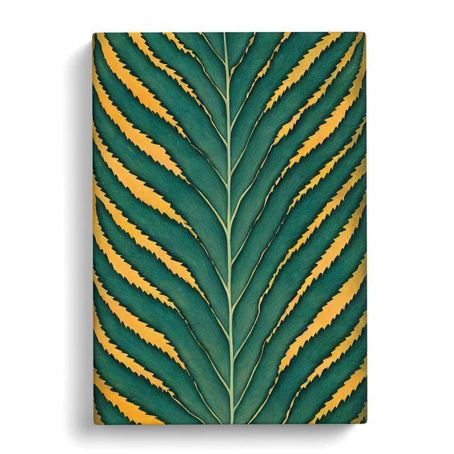 Croce Fern Leaf Avant Garde - Wrapped Canvas Print 17 Stories Size: 76cm H x 50cm W x 3cm D on Productcaster.