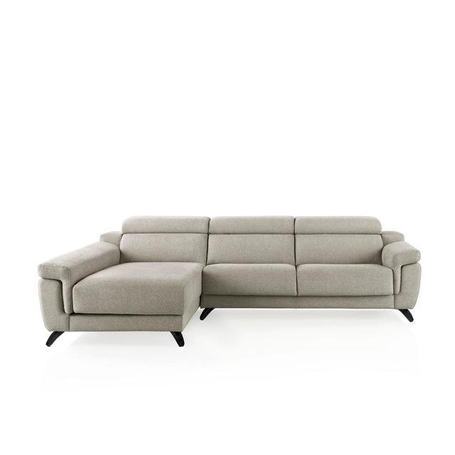 Moindou Corner Sofa Metro Lane Upholstery Colour: Beige Polyester on Productcaster.