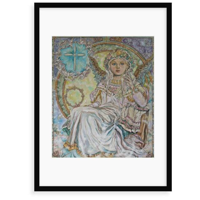 'The Christmas Angel' Painting Lily Manor Size: 40 cm H x 30 cm W x 2.3 cm D, Format: Framed Paper on Productcaster.