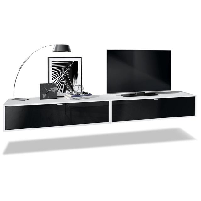 Mccaffrey TV Stand for TVs up to 55" Metro Lane Colour: White/Black High Gloss on Productcaster.