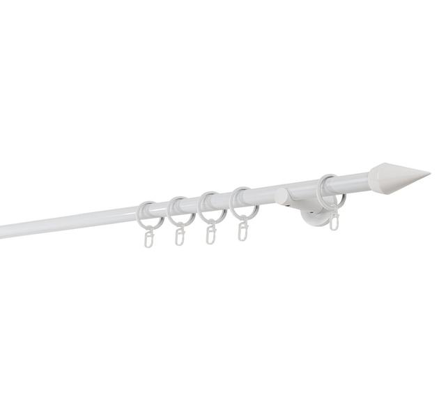 Single Curtain Pole mydeco Size: 2cm H x 180cm W x 6.5cm D, Finish: White on Productcaster.