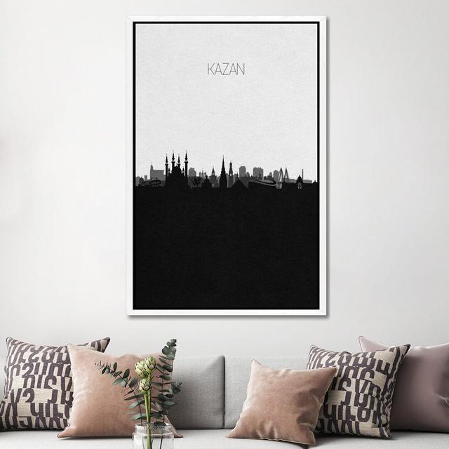 Kazan, Russia City Skyline by Ayse Deniz Akerman - Print on Canvas iCanvas Format: White Framed Canvas, Size: 66.04cm H x 45.72cm W x 3.81cm D on Productcaster.