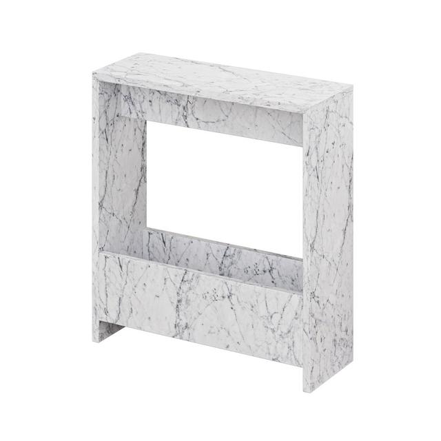 Beeler Modern Slim Compact Side Table Zipcode Design Colour: White Marble on Productcaster.