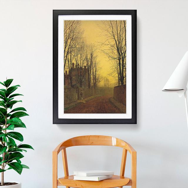 An Autumn Lane by John Atkinson Grimshaw - Picture Frame Painting East Urban Home Frame Option: Black, Size: 48cm H x 36cm W x 2cm D on Productcaster.