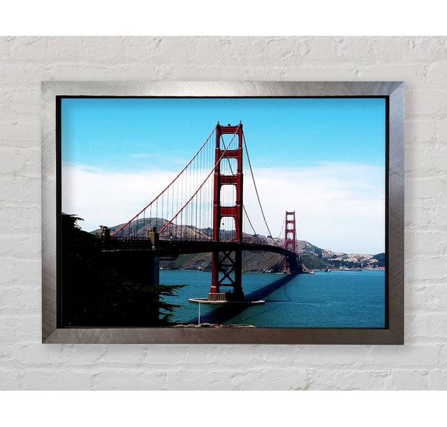 Silveren Gate Bridge Afar - Single Picture Frame Art Prints Bright Star Size: 84.1cm H x 118.9cm W x 3.4cm D on Productcaster.