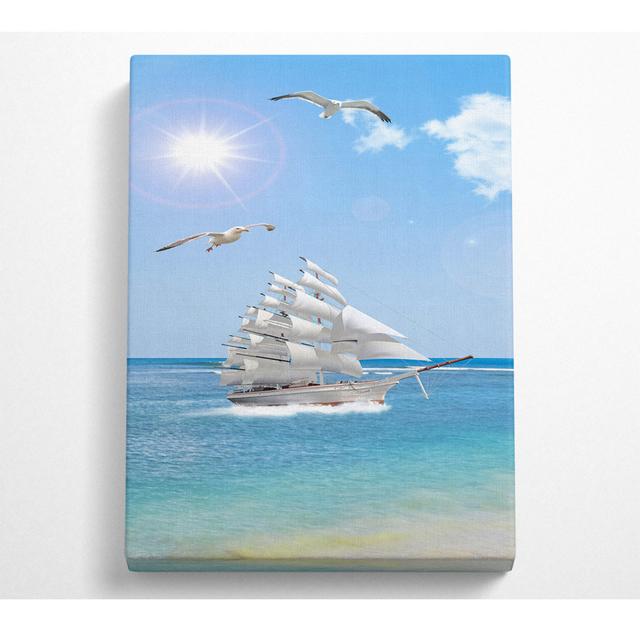 Boat In The Water Canvas Print House of Hampton Size: 50.8cm H x 35.6cm W on Productcaster.