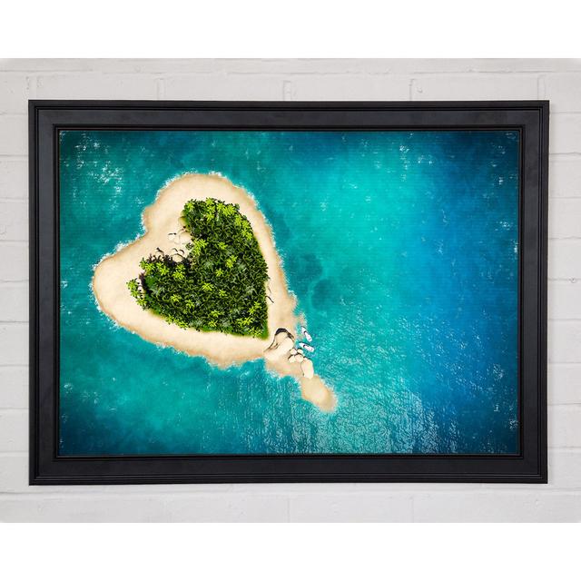 Gerahmter Kunstdruck Love Island 2 Haus am Meer Format: Poster mit weißem Rahmen, Größe: 29,7 cm H x 42 cm B x 1,5 cm T on Productcaster.