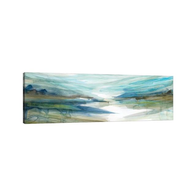 Spring Reflection II by Carol Robinson - Wrapped Canvas Panoramic Painting Print Latitude Run Size: 40.64cm H x 121.9cm W x 1.91cm D on Productcaster.