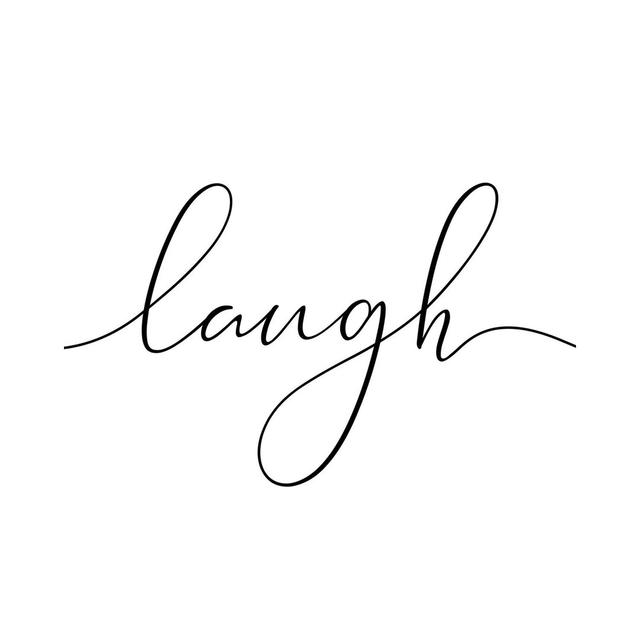 Laugh - Square by Nouveau Prints - Wrapped Canvas Gallery-Wrapped Canvas Giclée Latitude Run Size: 45.72cm H x 45.72cm W x 3.81cm D on Productcaster.