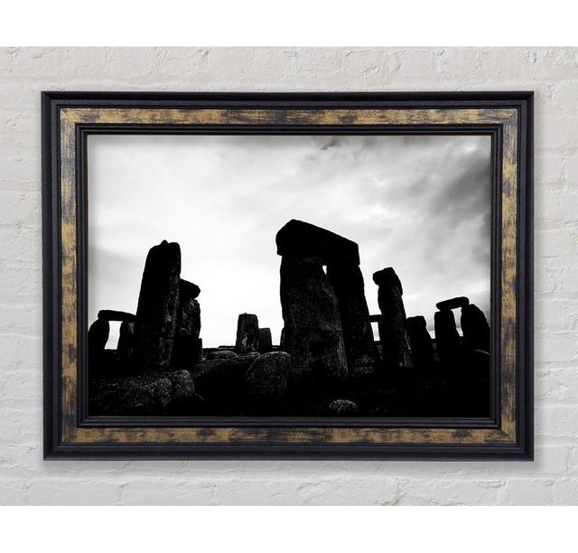 Stonehenge B N W - Einzelner Bilderrahmen Kunstdrucke Bright Star Größe: 29,7 cm H x 42 cm B x 8 cm T on Productcaster.