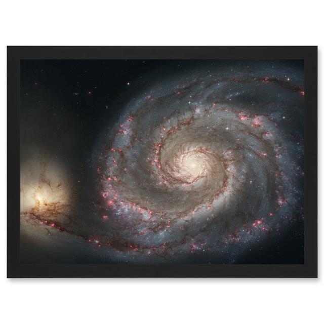 Space Photo Hubble Whirlpool Galaxy M51 - Single Picture Frame Art Prints 17 Stories on Productcaster.