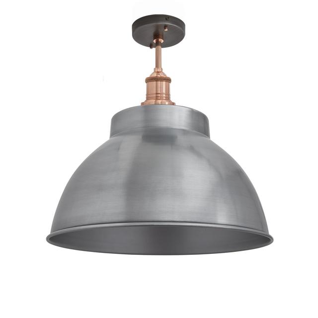 Bowl Semi Flush Mount by Industville, Holder Finish: Copper on Productcaster.